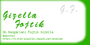 gizella fojtik business card